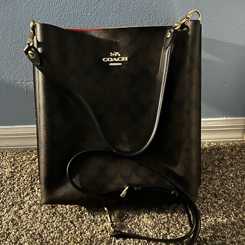 Coach Dark Brown Leather Bucket Bag